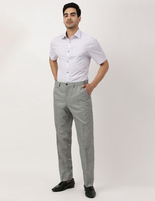 Crease Resistant With Active Waist Regular Fit Trouser