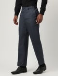 Regular Fit Plain Trousers