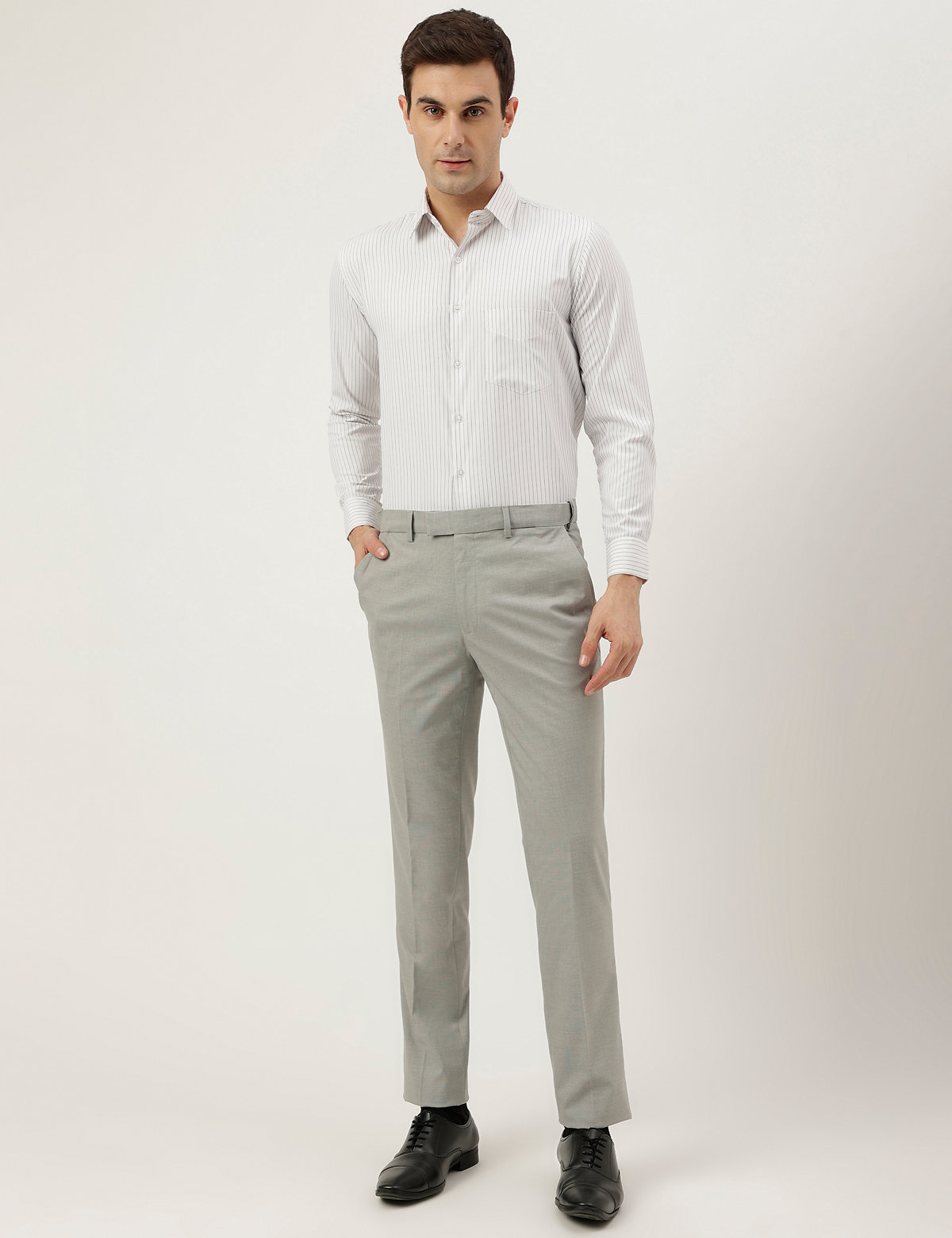 Slim Fit Textured Trousers