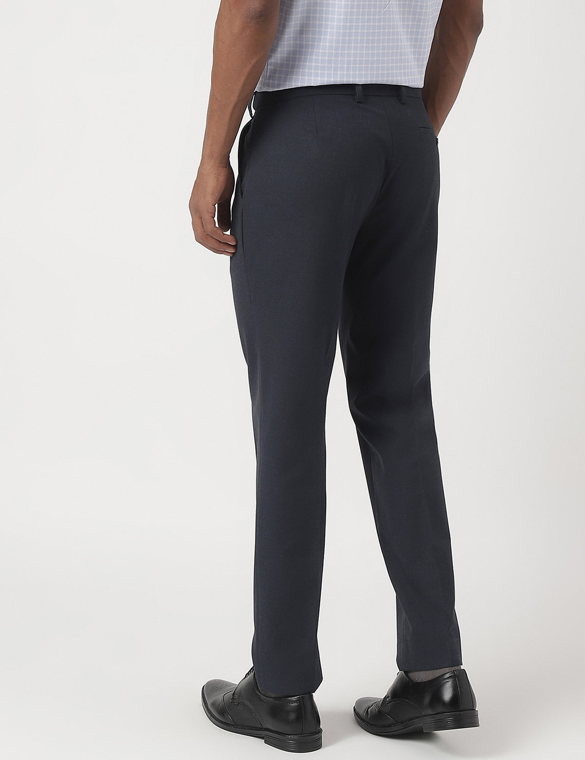 Tailored-Fit Bi-Stretch Textured Trousers