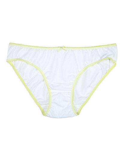 5P Plain Bikinis White (6-16 Yrs)