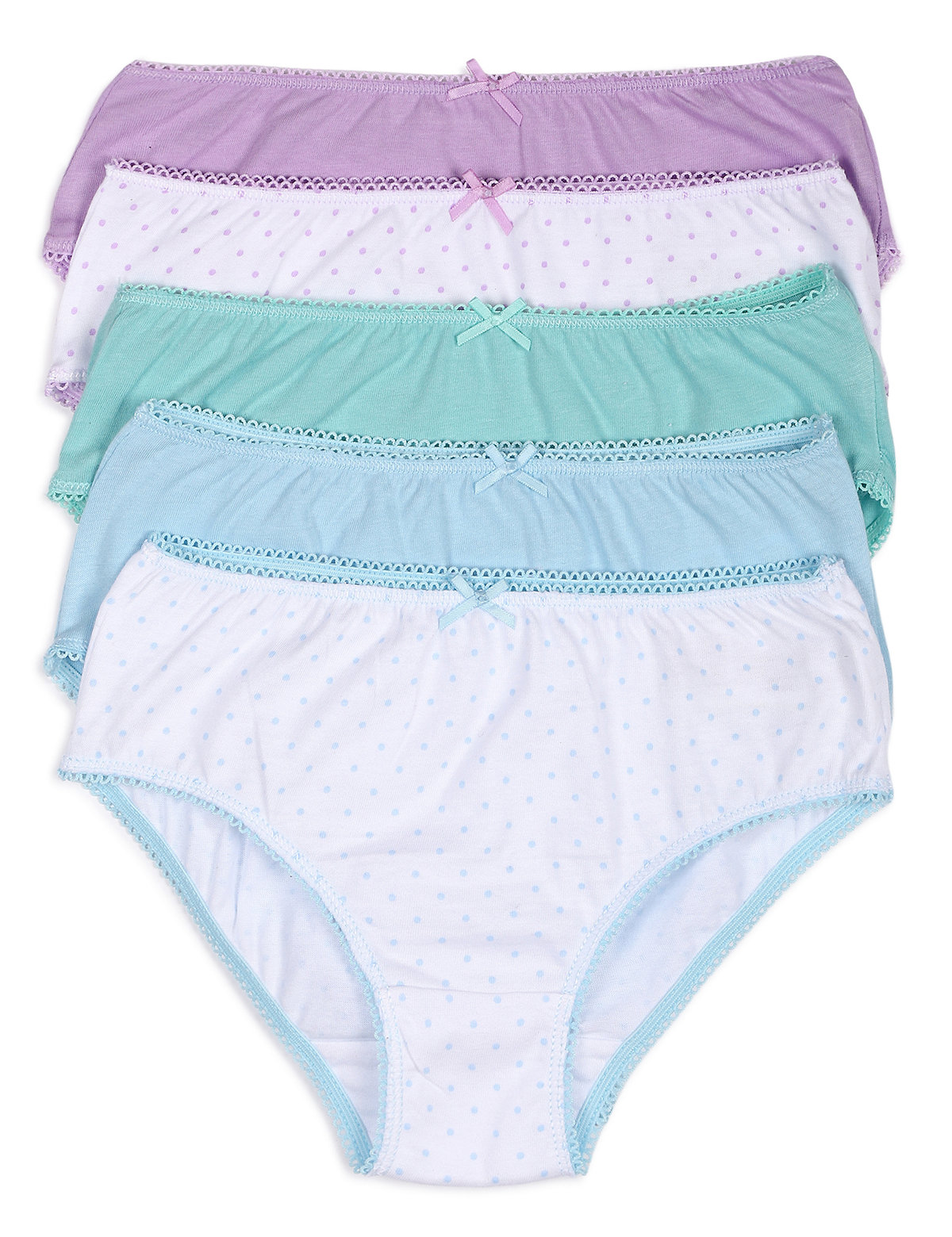 5 Pack Pure Cotton Skinny Fit Panties