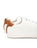 Pure Leather Lace Up Plain Sneakers