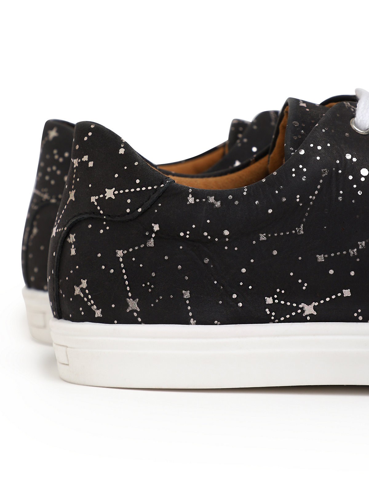 Pure Leather Lace Up Printed Sneakers