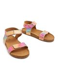 Pure Leather Velcro Printed Sandals