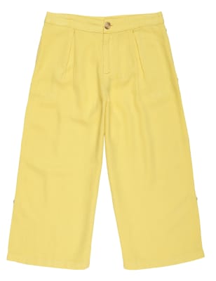 M&S Girl's Linen Culottes - 6-7 Y - Sunshine, Sunshine