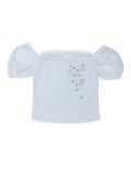 Pure Poly Embroidered Square Neck Top