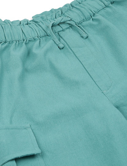 Pure Cotton Plain Regular Fit Trousers