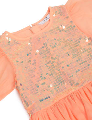 Sequined Round Neck Dress