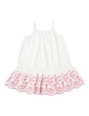 Embroidered Shoulder Straps Dress