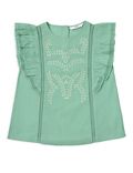 Pure Cotton Embroidered Round Neck Top