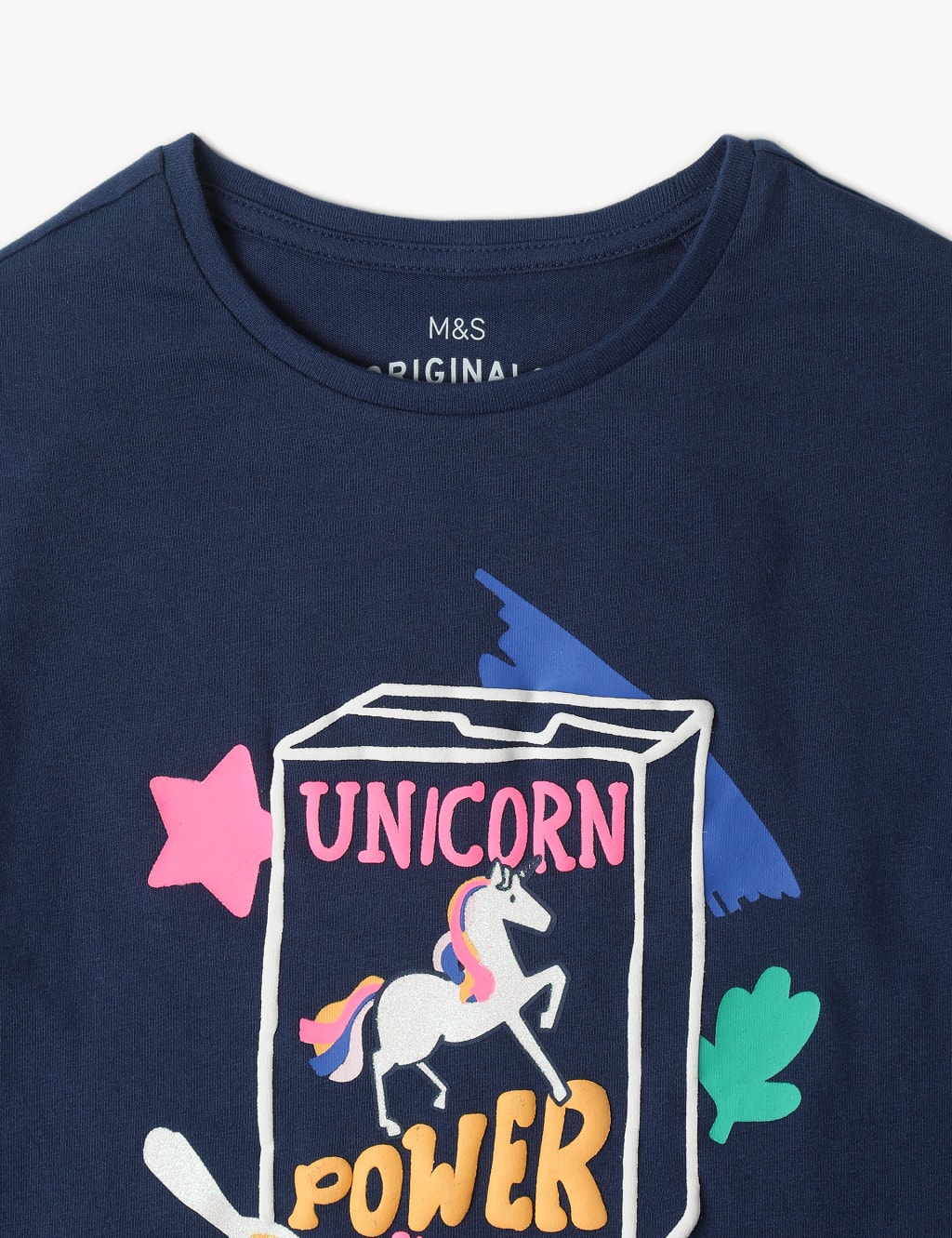 Pure Cotton Unicorn Print Glitter Top (2-8 Yrs) image 11