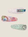 3 Pack Happy Snap Clips