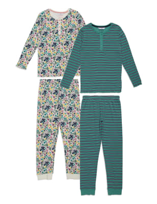 

H OG 2pk Floral and Stripe Pyjama - Multi, Multi