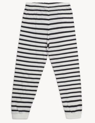 Pure Cotton Stripes Round Neck Pyjama Set