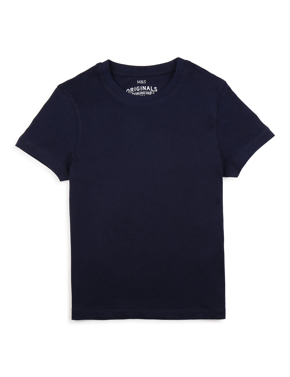 Pack of 5 Pure Cotton Crew Neck T-shirt