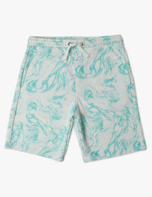 Cotton Mix Regular Fit Printed Shorts