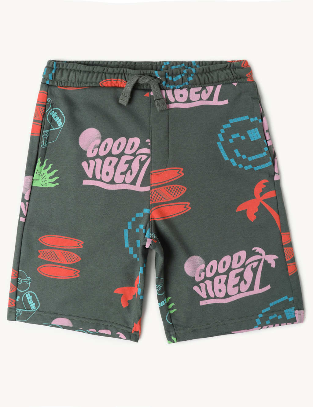 Cotton Rich Printed Shorts (6-16 Yrs) image 1