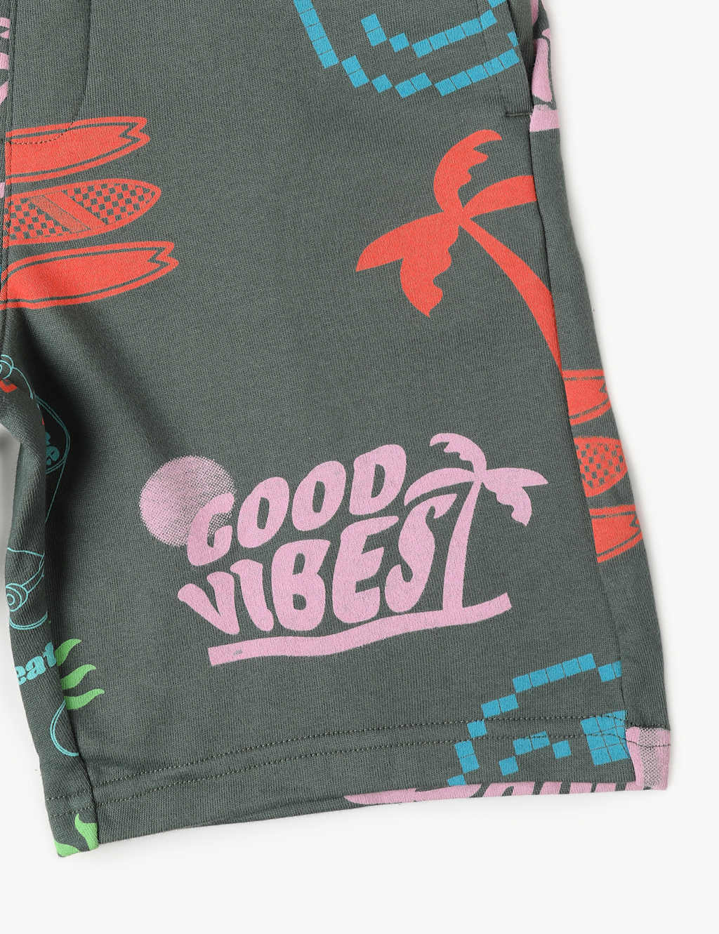 Cotton Rich Printed Shorts (6-16 Yrs) image 5