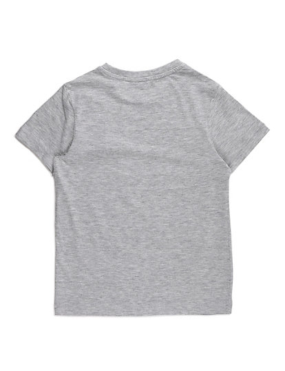 Cotton Mix Plain Round Neck T-Shirt