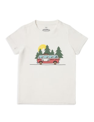 Pure Cotton Printed Round Neck T-Shirt