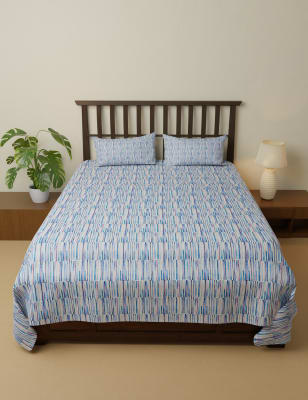 Pure Cotton Printed King Size Bedsheet Set