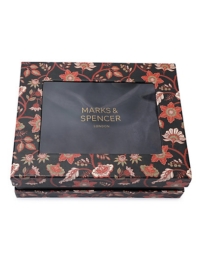Floral Print Gift Box (Black)