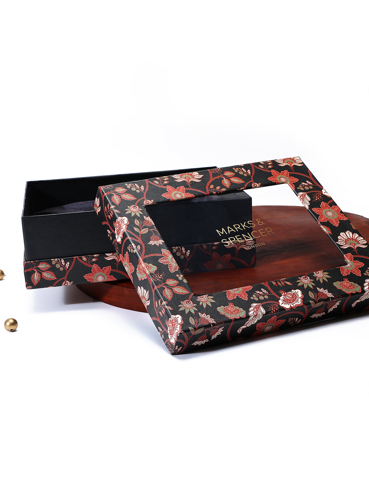 Floral Print Gift Box (Black)