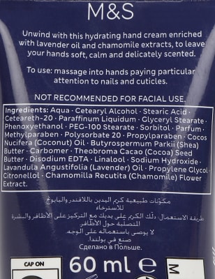 Hand shop cream ingredients