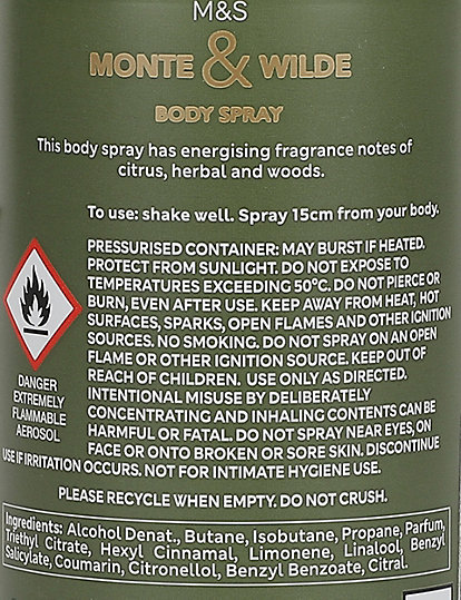 Bergamot & Cedarwood Body Spray 150ml