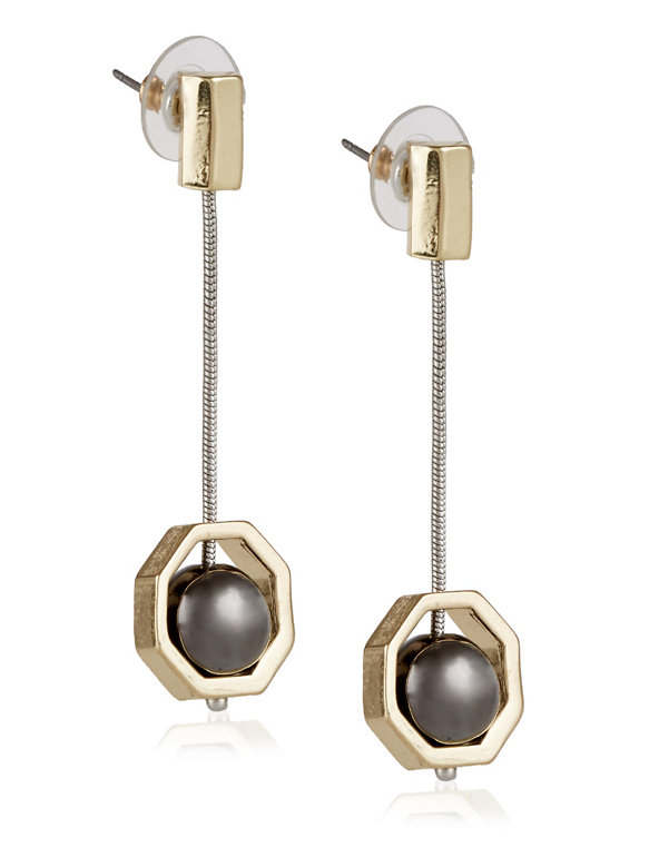 Octagon Ball Drop Earrings Image 1 of 1