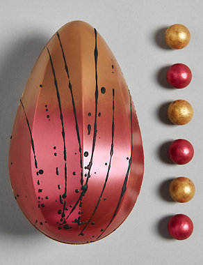 Octagonal Hand Painted Belgian Chocolate Egg Image 2 of 4