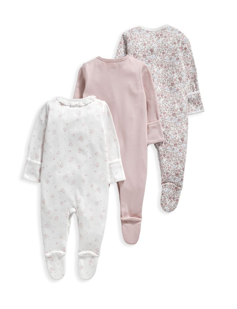 Oh Darling Girl Sleepsuits 3 Pack (6½lbs-18 Mths) 3 of 3