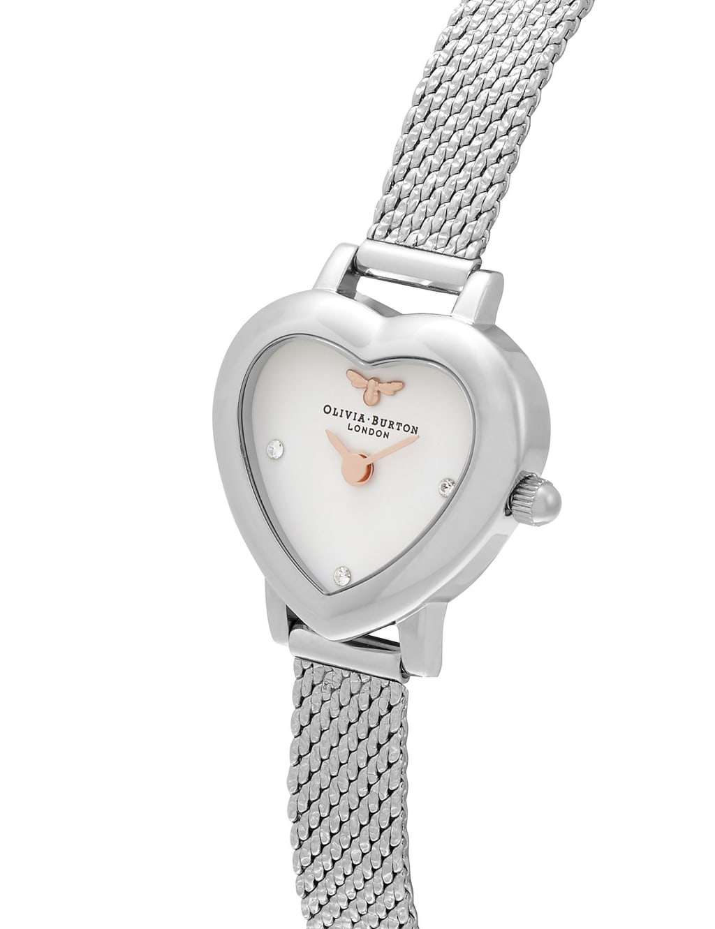 Olivia Burton Mini Heart Stainless Steel Quartz Watch 1 of 4