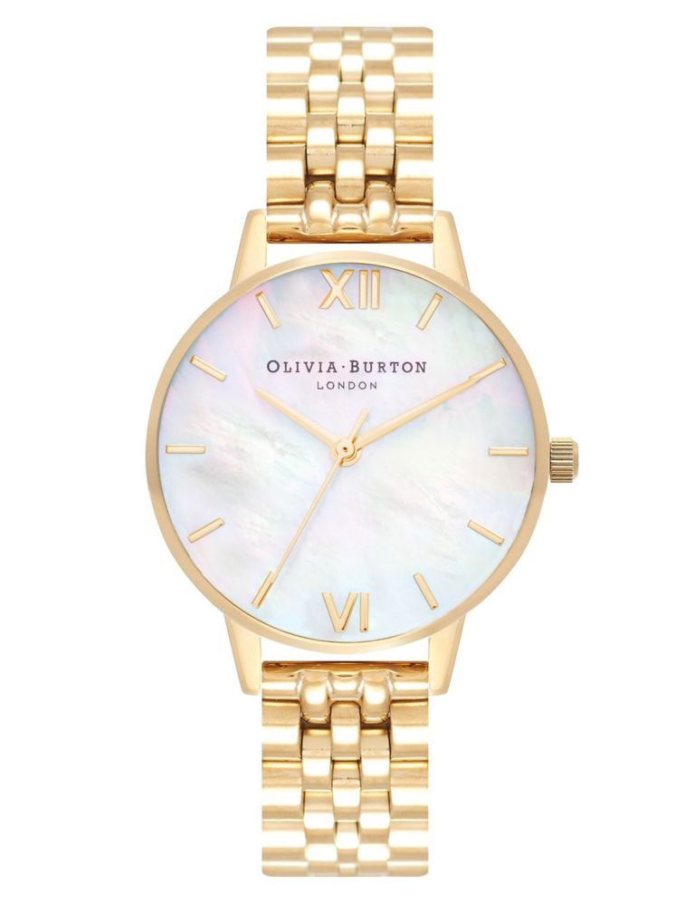 Olivia Burton Mother Of Pearl Rose Gold Watch 1 of 5