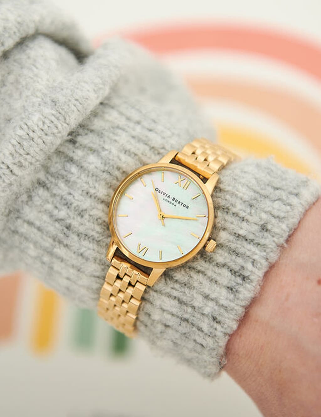Olivia Burton Mother Of Pearl Rose Gold Watch 2 of 5