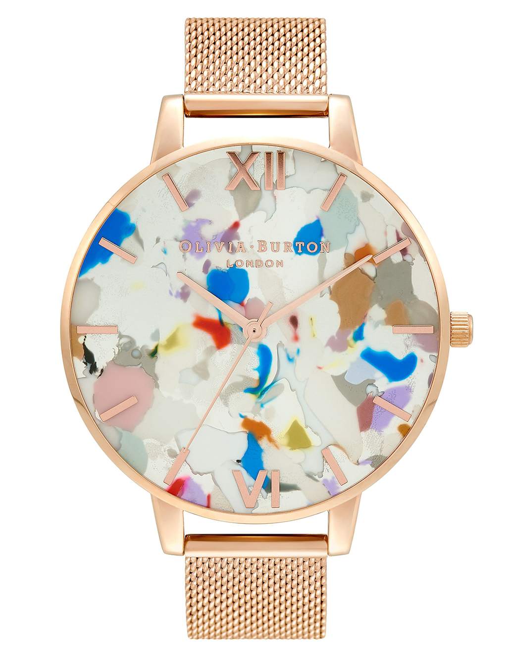 Olivia Burton Pop Art Red Leather and Stainless Steel Bracelet Watch 4 of 6