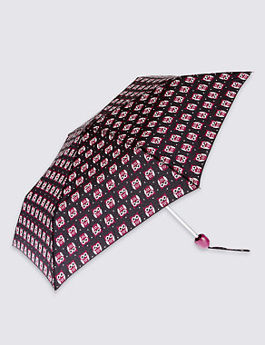 Ollie Owl Print Compact Umbrella with Stormwear™ Image 2 of 4
