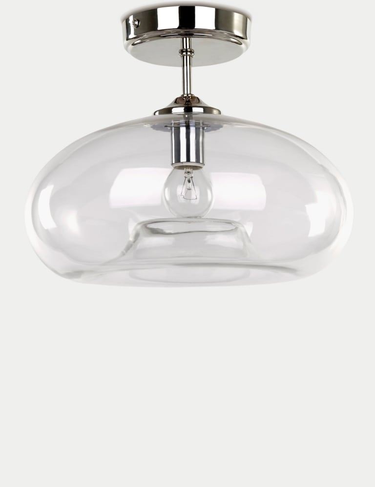 Glass flush hot sale ceiling light
