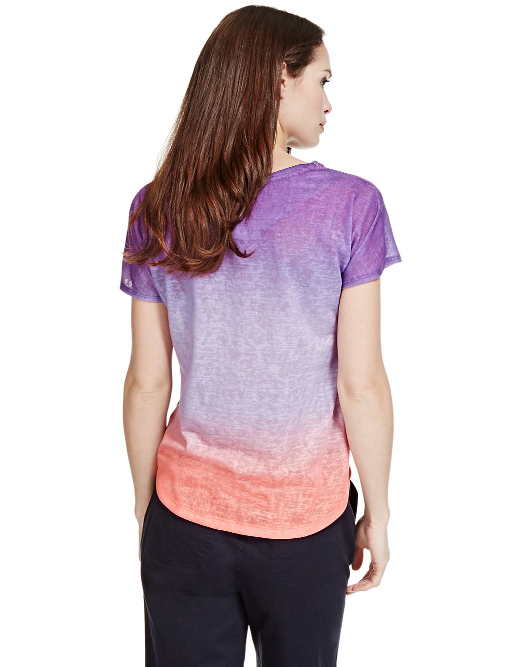 Ombre Bird Print Shell Top 4 of 4
