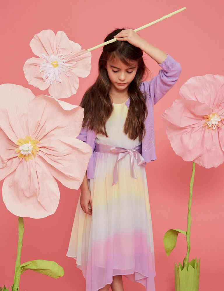 Ombre Chiffon Party Dress (2-15 Yrs) 1 of 4