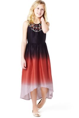 Ombre Elliptical Hem Maxi Dress Image 1 of 1