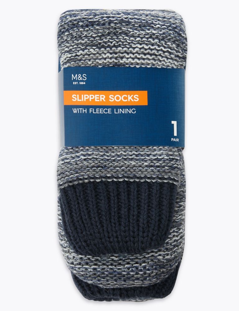Ombre Fleece Lined Slipper Socks 2 of 3