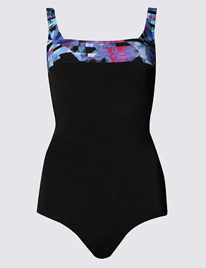 Ombre Geometric Print Swimsuit with Chlorine Resistant Image 2 of 3