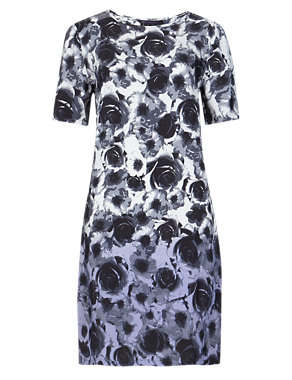 Ombre Hem Floral Tunic Dress Image 2 of 4