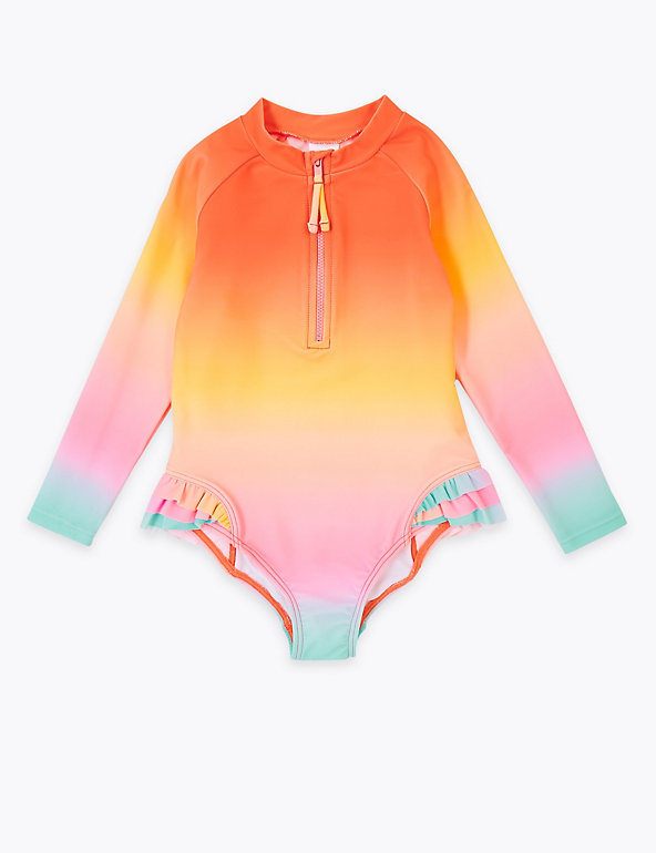 Ombre Long Sleeve Swimsuit (2-7 Yrs) Image 1 of 2