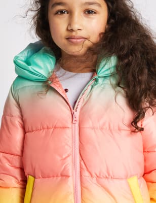 Girls deals rainbow coat