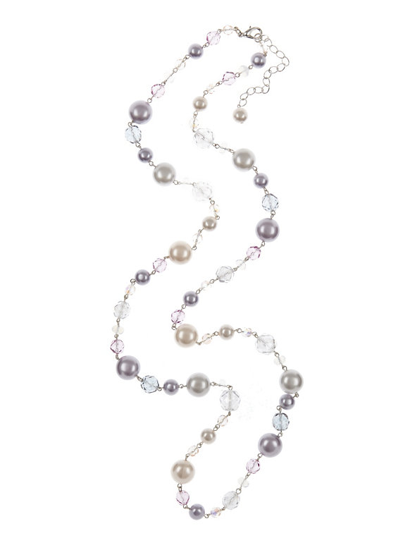 Ombre Pearl Effect & Assorted Bead Necklace Image 1 of 1