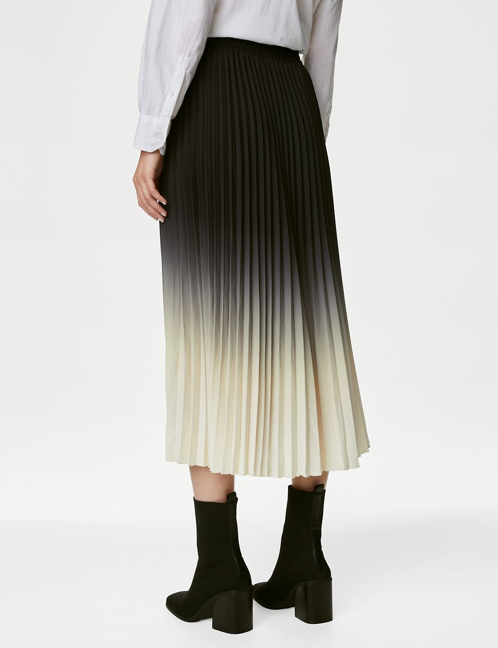 Ombre Pleated Midaxi Skirt | M&S Collection | M&S