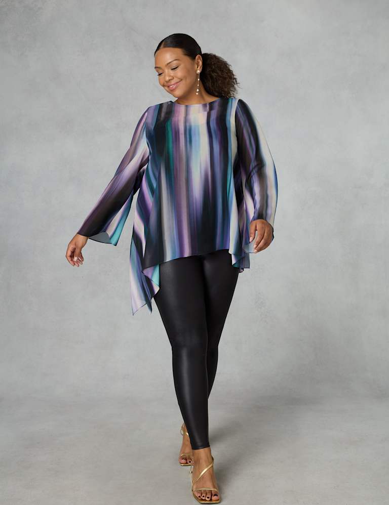 Ombre Round Neck Oversized Top 3 of 4